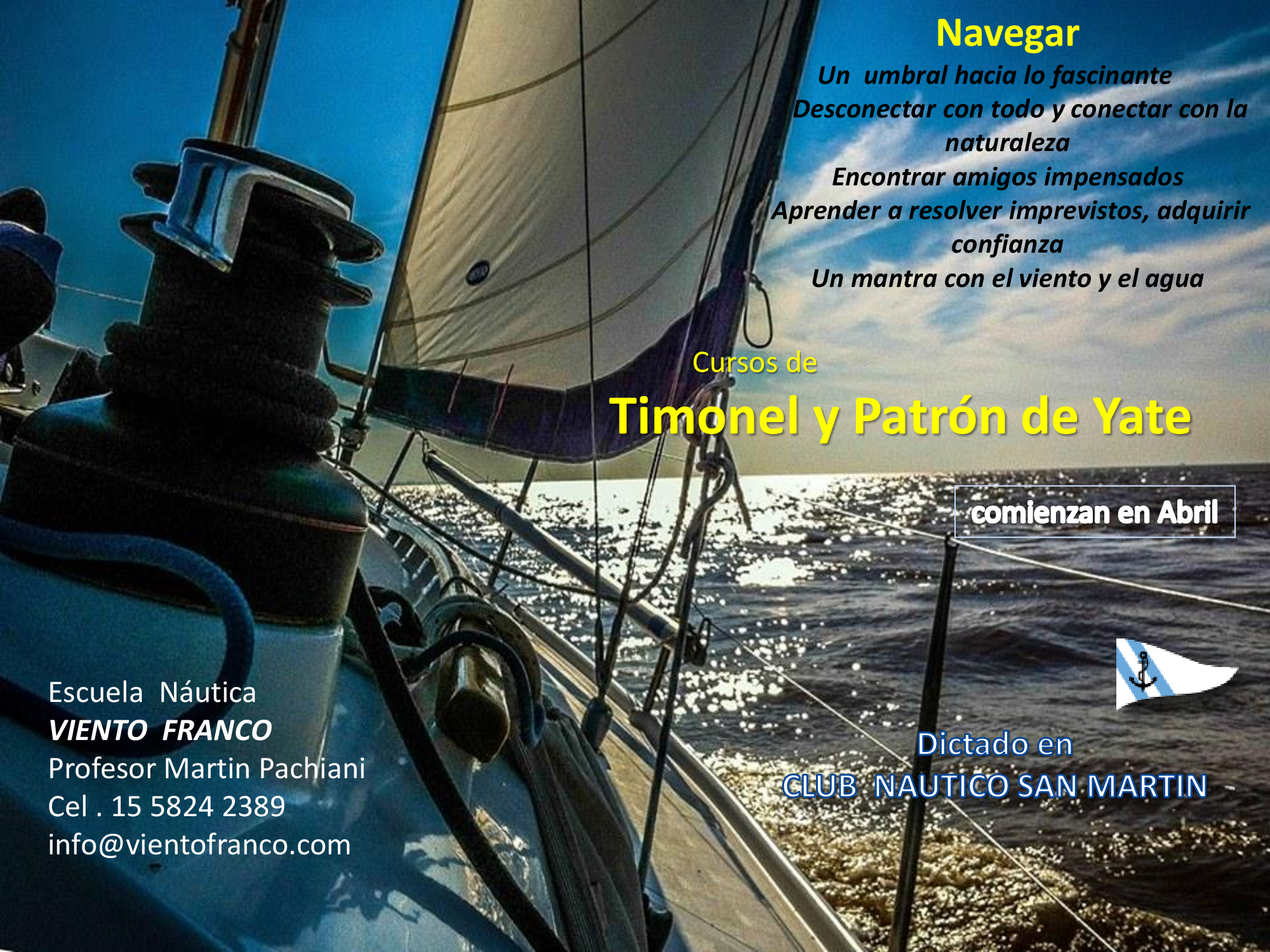 Afiche Curso de náutica