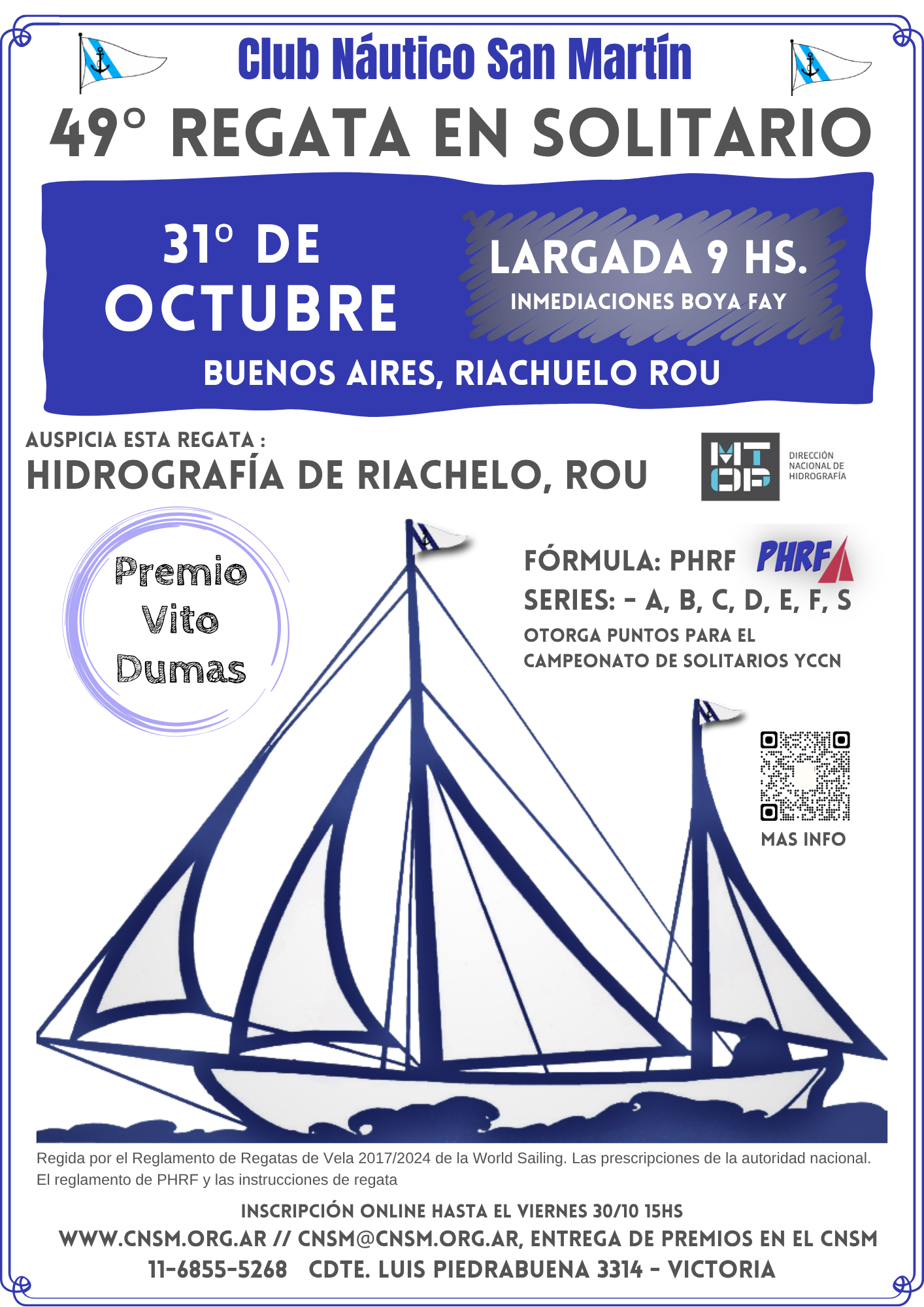 Flyer de la 49 Regata en Solitario